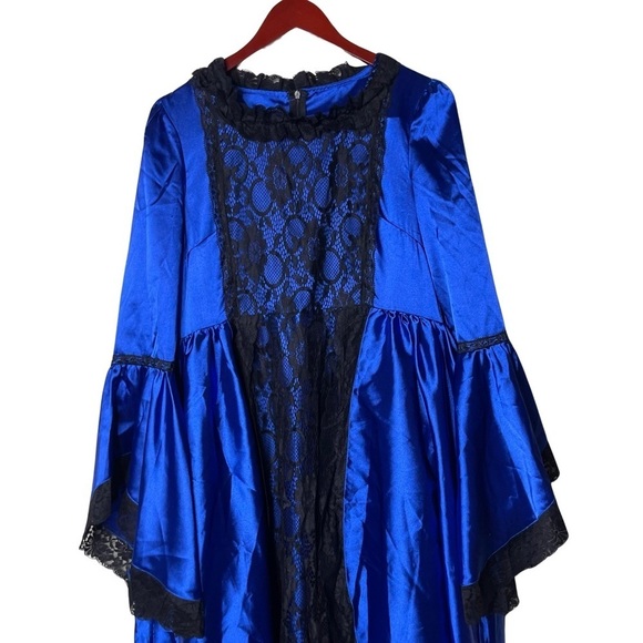Medieval Renaissance Queen Witch Victorian Long Ball Gown Halloween Costum Dress - Picture 2 of 9